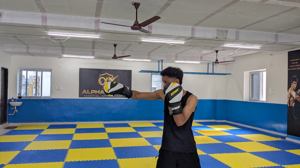 Martial arts academy near Gachibowli — Alpha Sports Kondapur floor