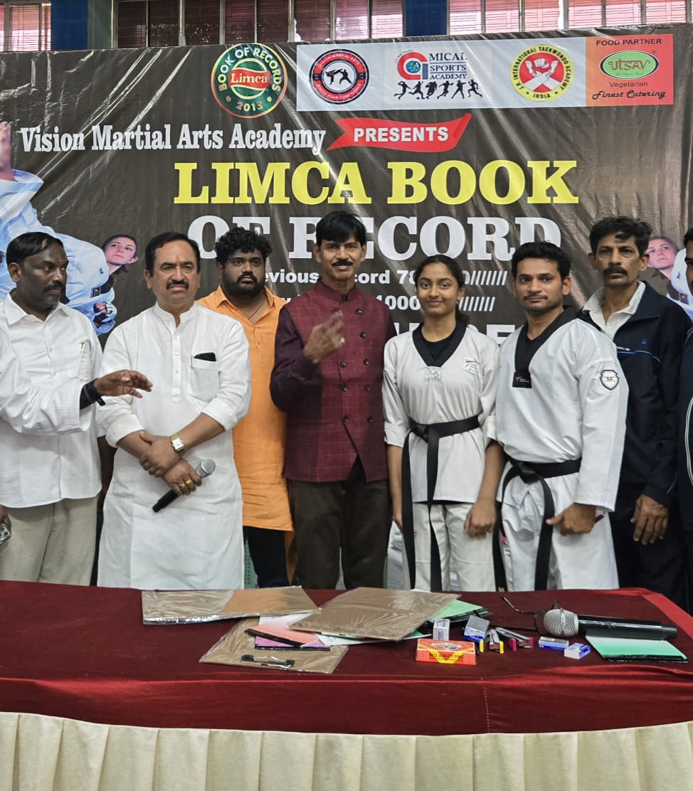 Palnati Bhavika Reddy at Limca Book of Records event